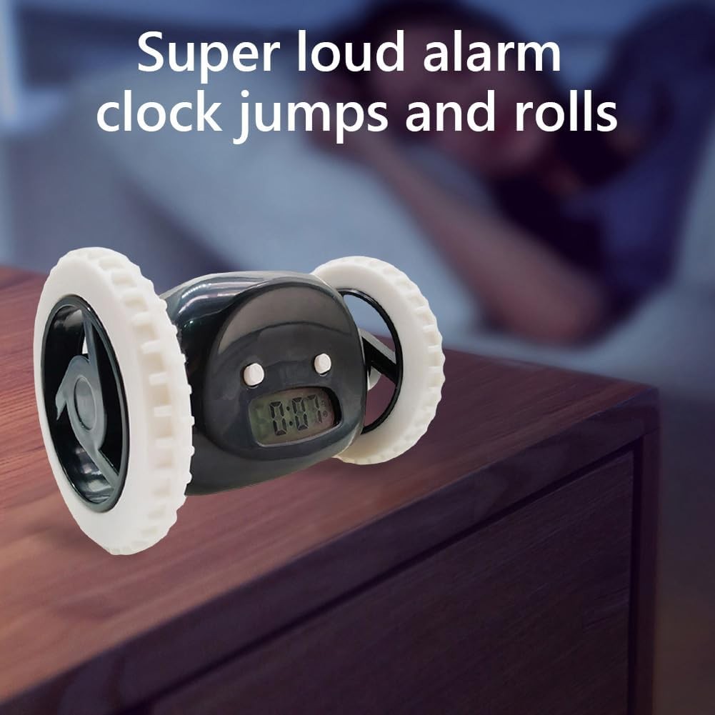Extra Loud Alarm Clock Moving Robot Wake Up Clock for Heavy Sleepers