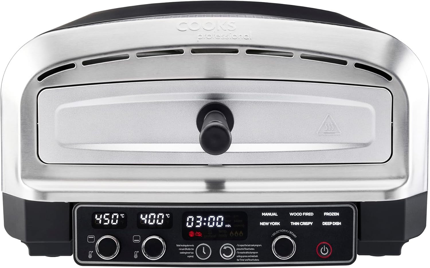 Electric Pizza Oven with Dual Heating & Peel | Indoor Outdoor Pizza Maker 450°C