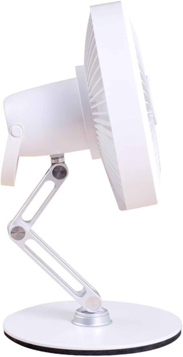 Rechargeable USB Table Fan – 3-Speed Foldable Quiet Cooling w/ LED Light