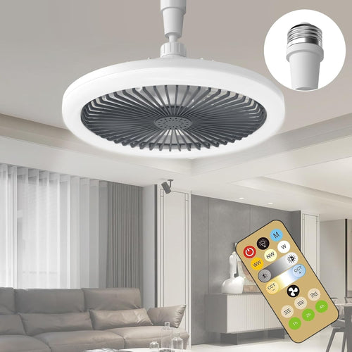 LED Ceiling Fan with Lights 30W, 3 Speeds, Dimmable, Remote, Timer