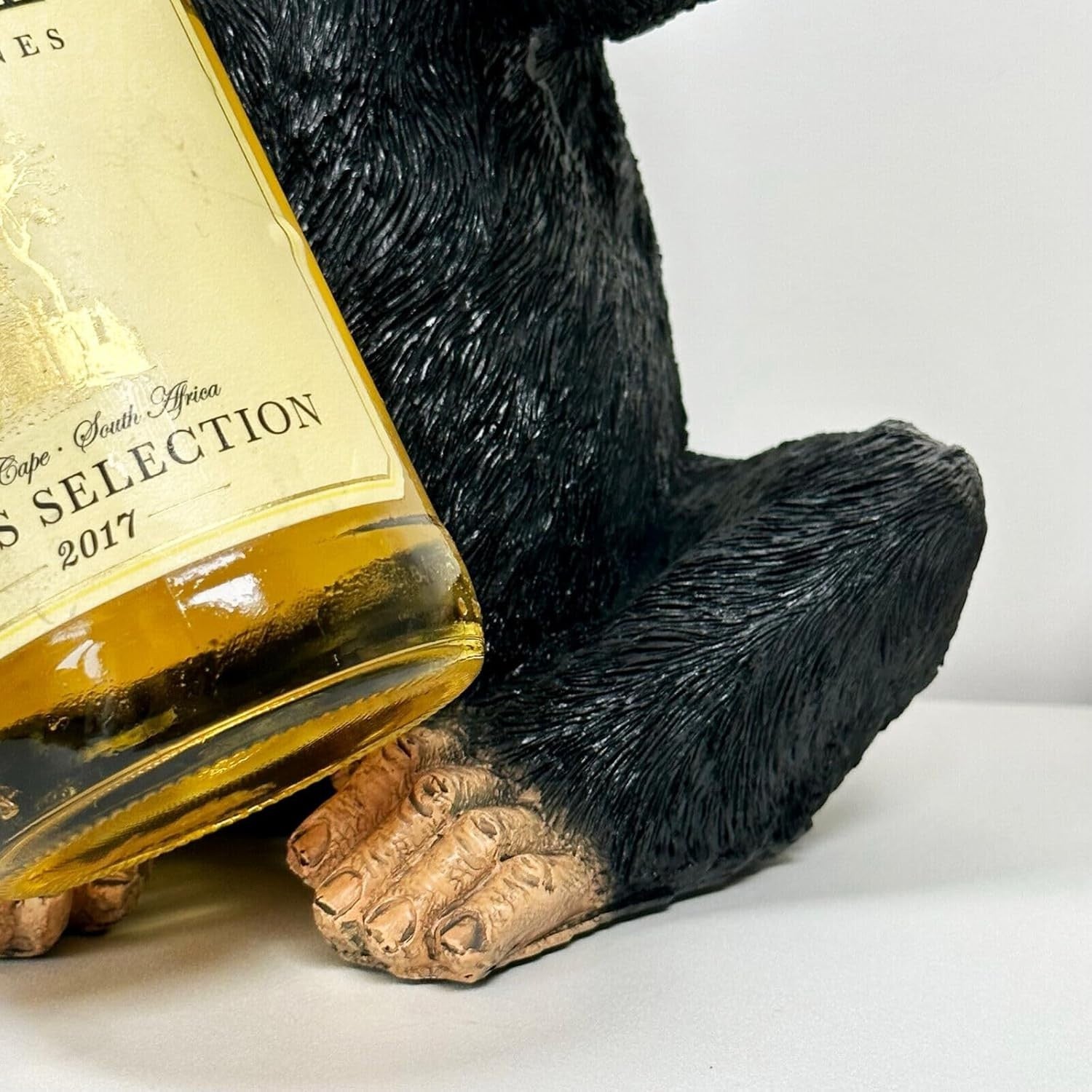 Black Monkey Wine Bottle Holder Resin Ornament Funny Bar Display Gift 42cm