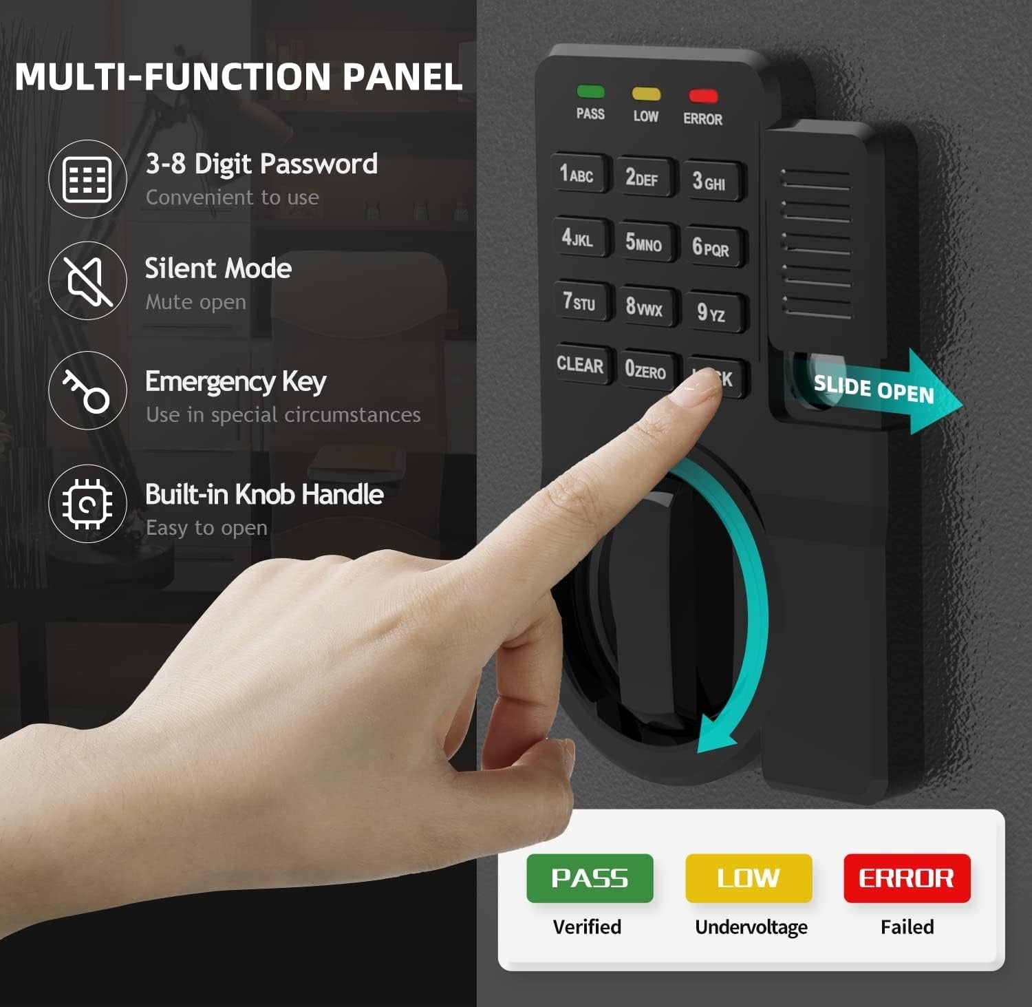 2.6 Cu Ft Fireproof Safe Box Digital Keypad Cash Document Security