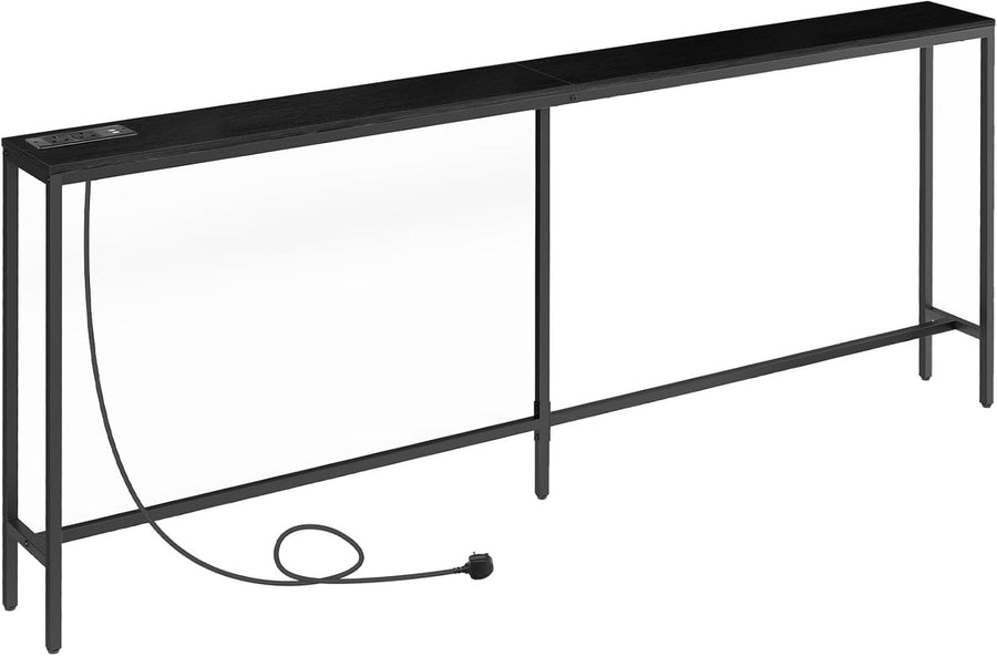 200cm Narrow Console Table with USB & Power Outlets for Hallway Sofa