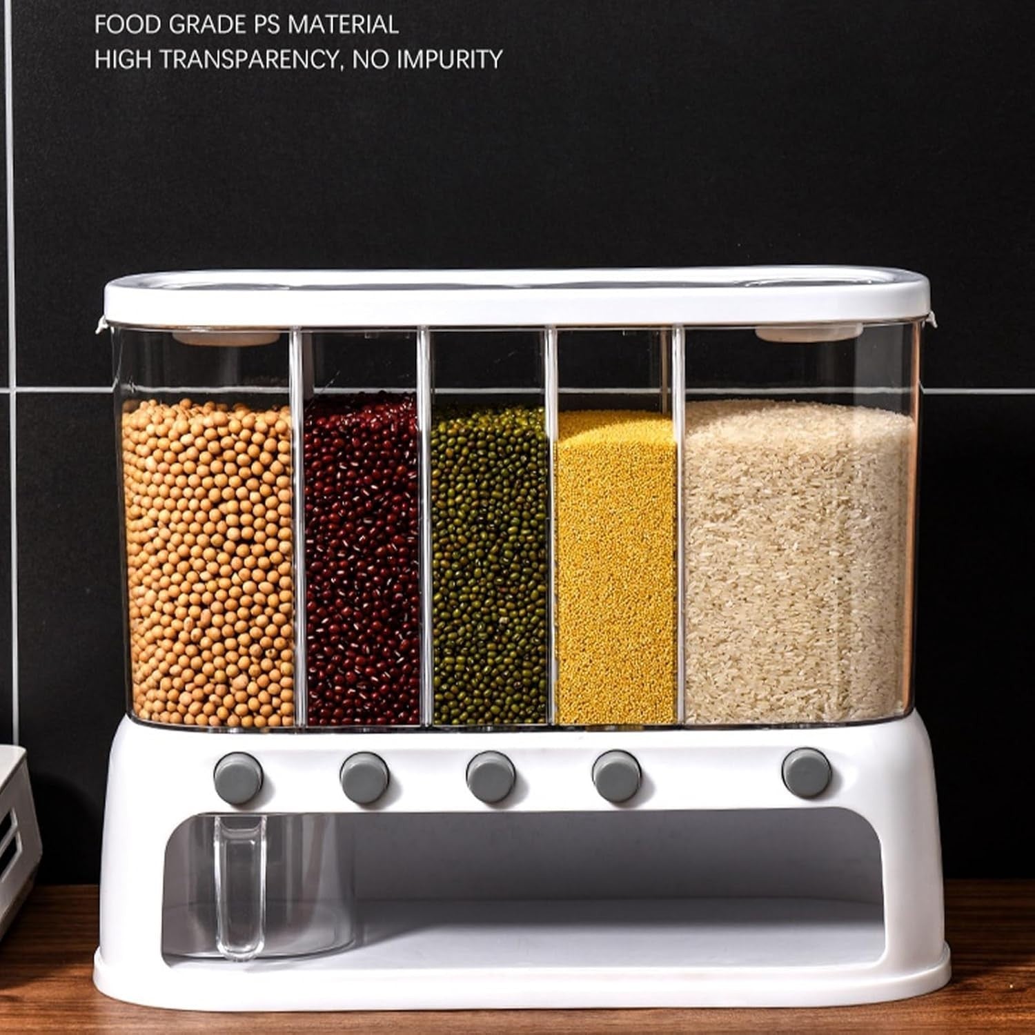 12L Wall Mounted Grain Dispenser Airtight Rice Storage Box