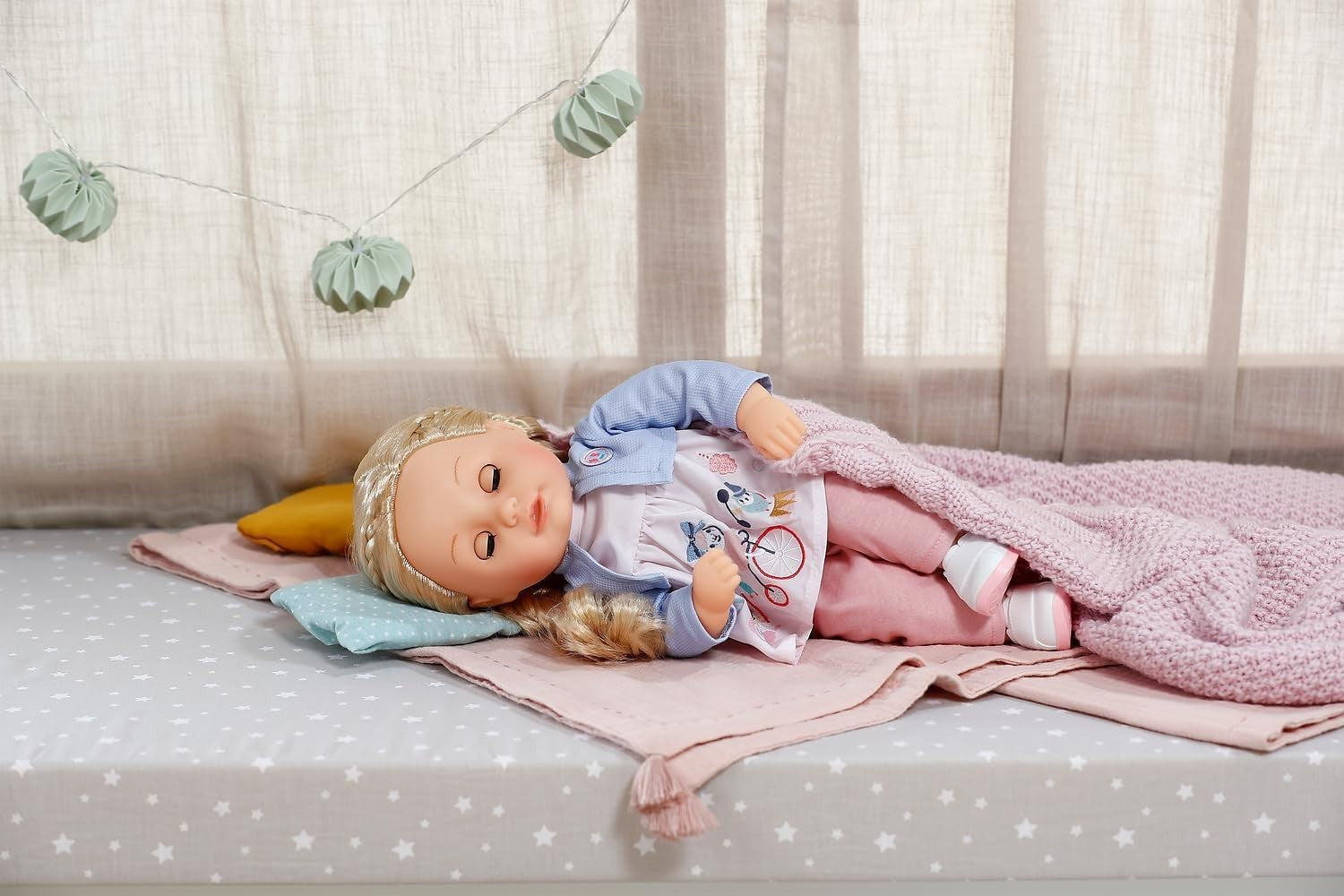 36cm Soft Baby Doll Blonde Hair Sleeping Eyes Toddler Safe 1+