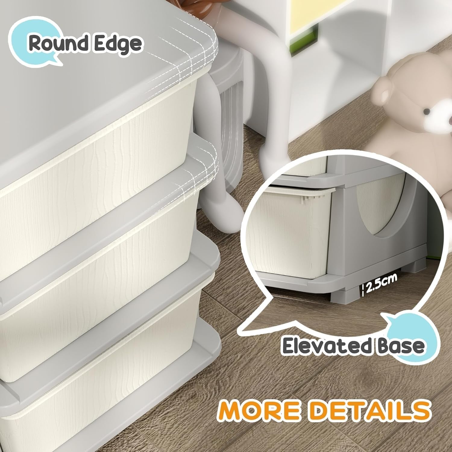 Kids 9-Drawer Storage Unit Toy Organizer Chest with Safe Rounded Corners