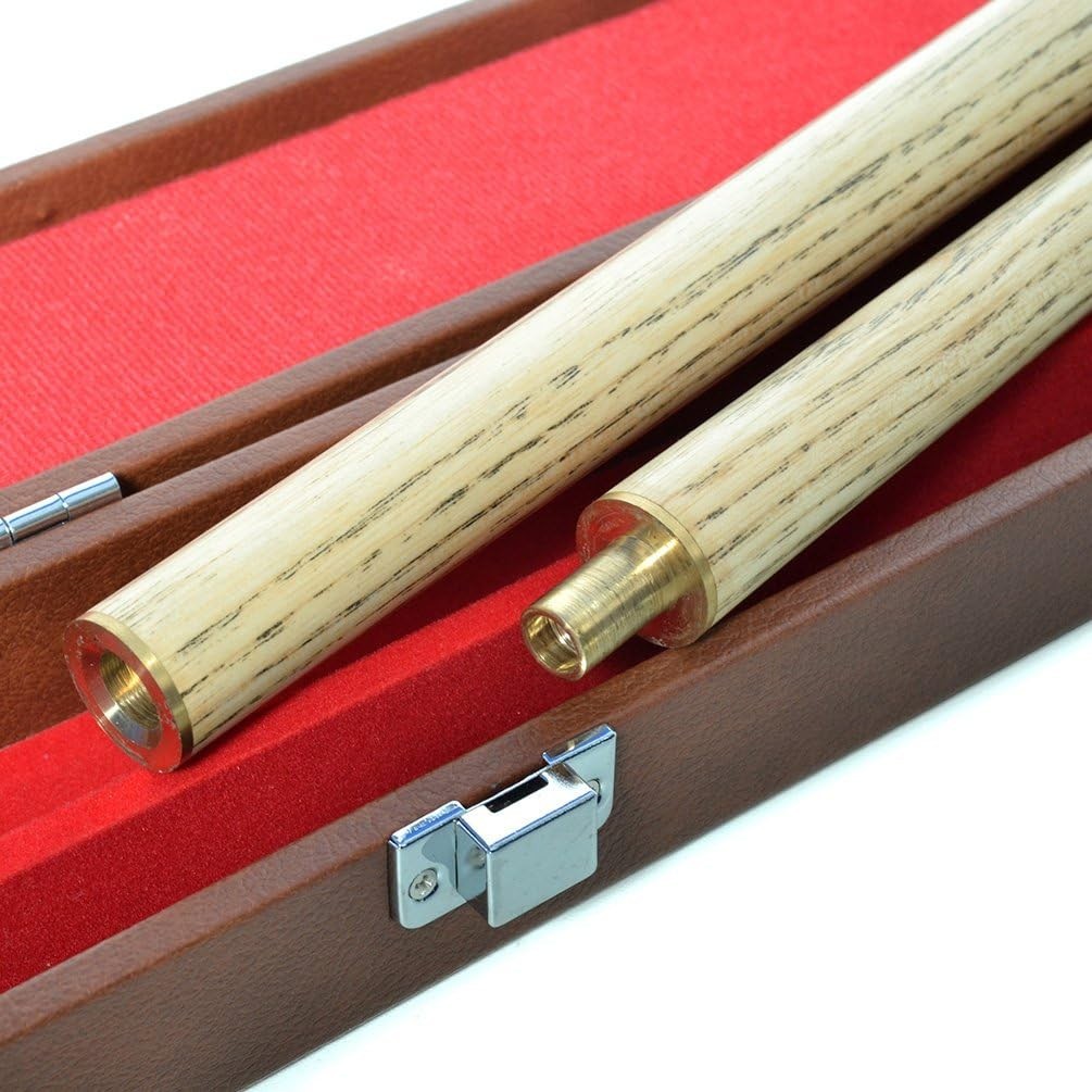 57” Snooker Pool Cue 2 Piece Ash Shaft 9.5mm Tip Case 18oz