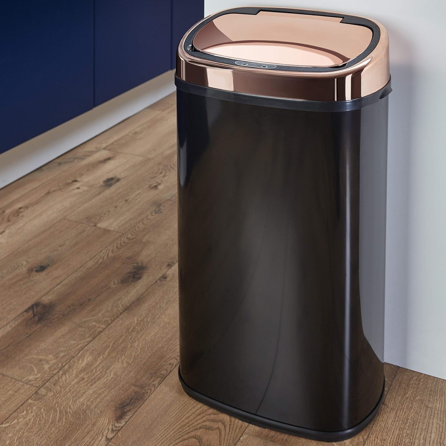 58L Sensor Kitchen Bin Automatic Soft Close Black Rose Gold