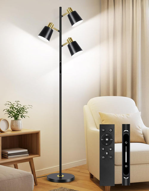 LED Tree Floor Lamp Dimmable Remote Touch 3 Head Adjustable Modern Light