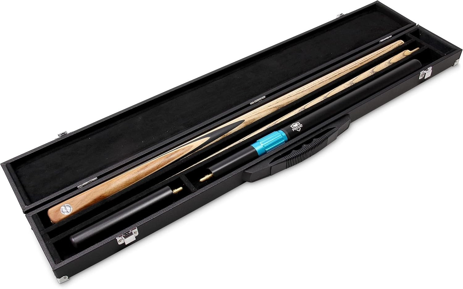 57" Classic Ash Cue Kit Snooker Pool 9.5mm Tip Extension Case Set