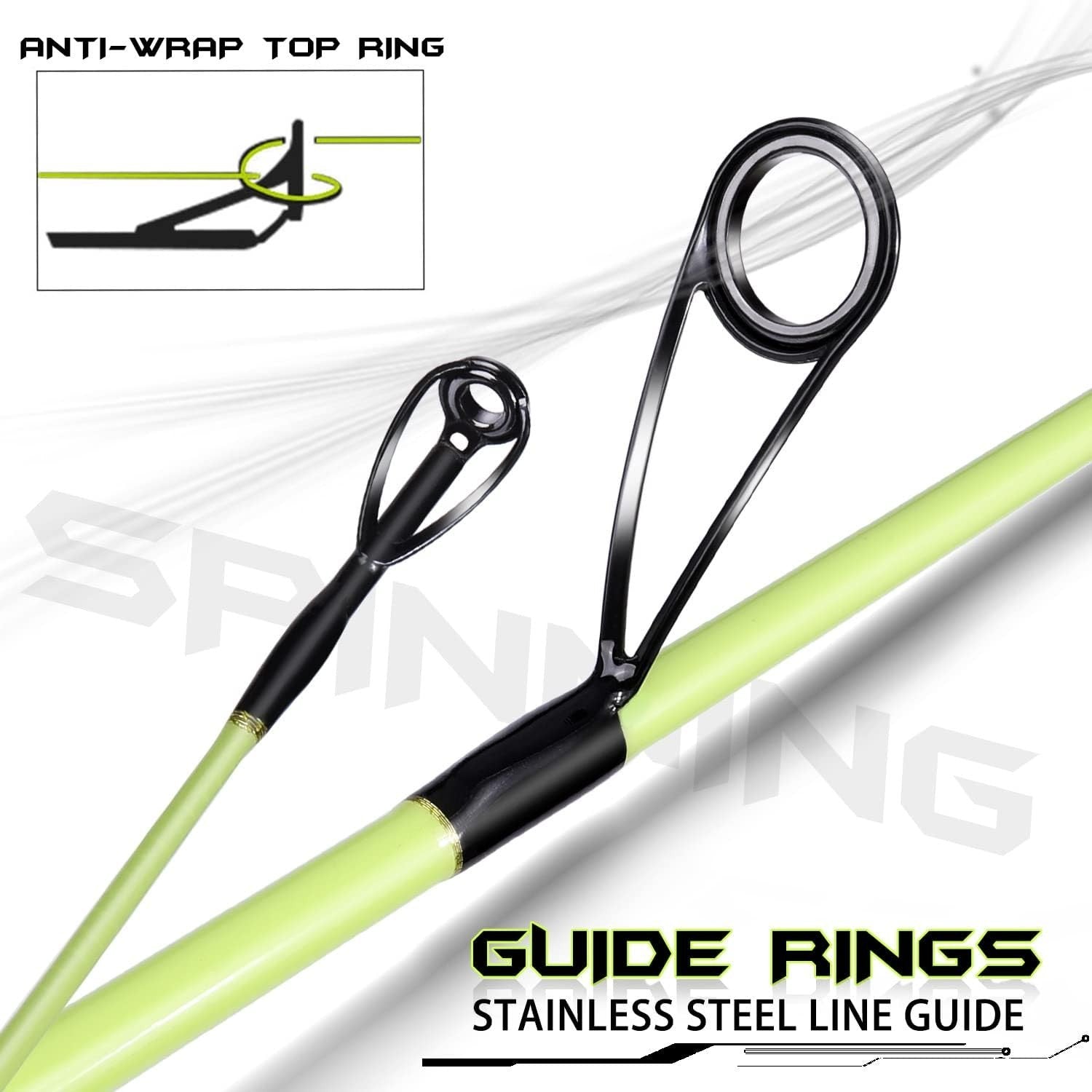30 Ton Carbon Fibre Fishing Rod Fast Action 2 Section Spinning Pole