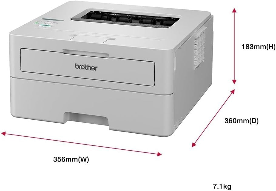 Wireless Mono Laser Printer A4 USB Duplex Fast Grey Office