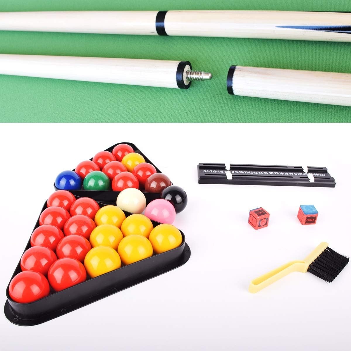 6FT Folding Snooker Pool Table Set Space Saving Billiards w Accessories
