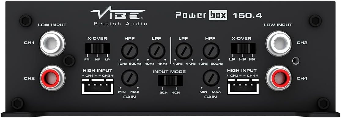 POWERBOX150.4M-V0 4-Channel Class D Amplifier with Bass Remote