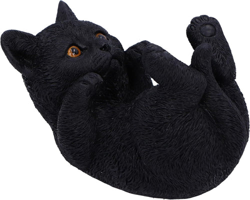 Black Cat Phone Holder Figurine • 12.5cm Resin Ornament • Cute Cat Decor Gift