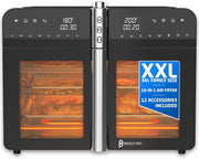 XXL 36L Dual Zone Air Fryer Oven French Doors 16-in-1 Tabletop Cooker Family