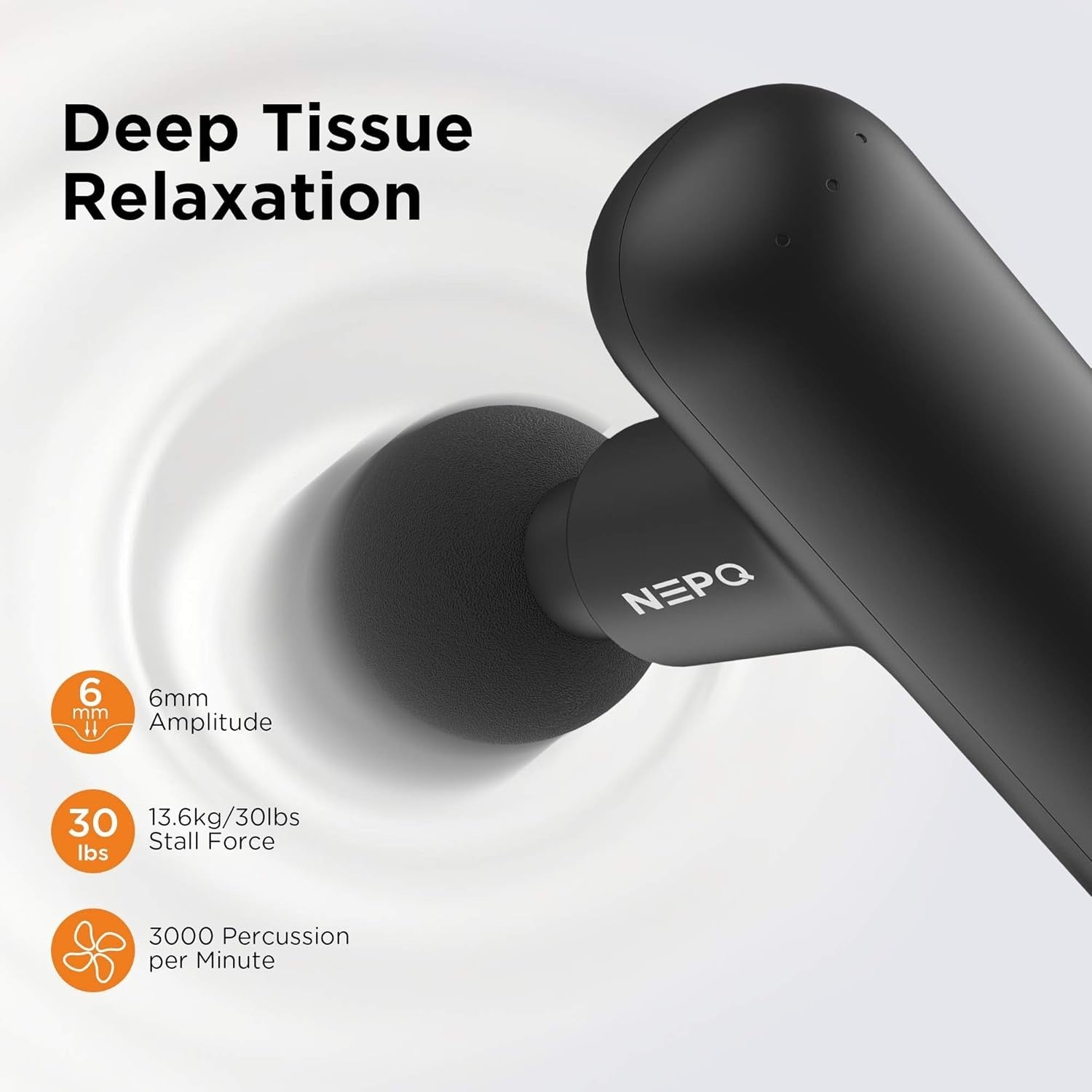 Mini Massage Gun Deep Tissue Percussion Handheld 4 Heads 4 Speeds Portable
