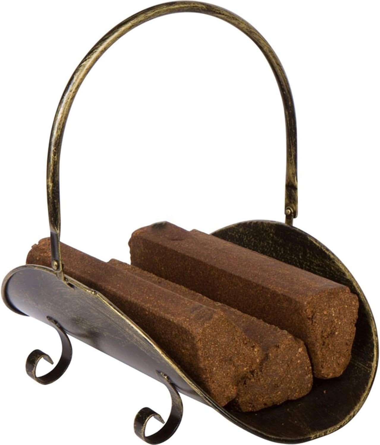 Firewood Carrier Log Holder Metal Basket Indoor Wood Rack 17"x16.5"x12.6