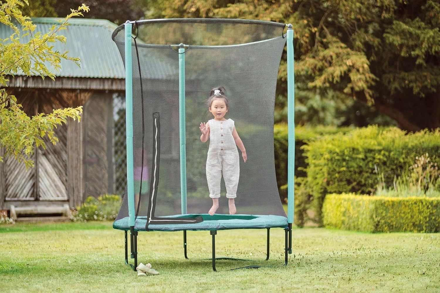 Junior 4FT Kids Trampoline with Enclosure Net Low Height Indoor Outdoor