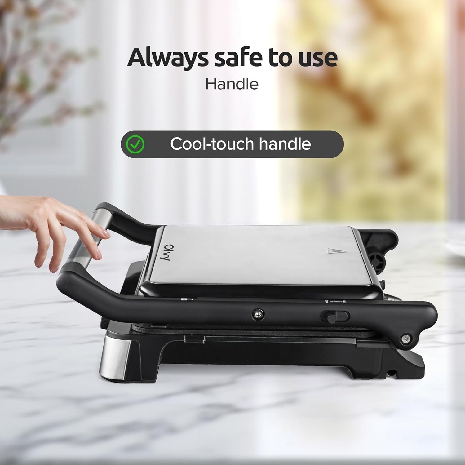 3-in-1 Panini Press Grill 1200W Digital 29x23cm Black
