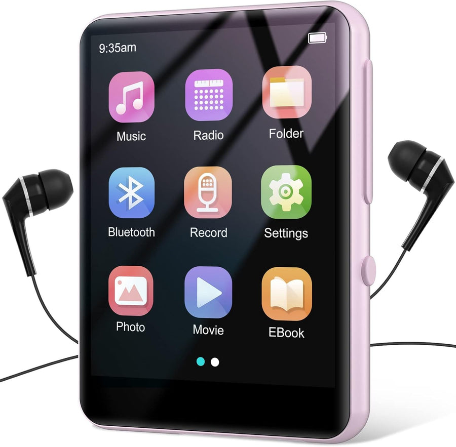 64GB MP3 Player Bluetooth 5.3 2.4" Touchscreen FM Speaker