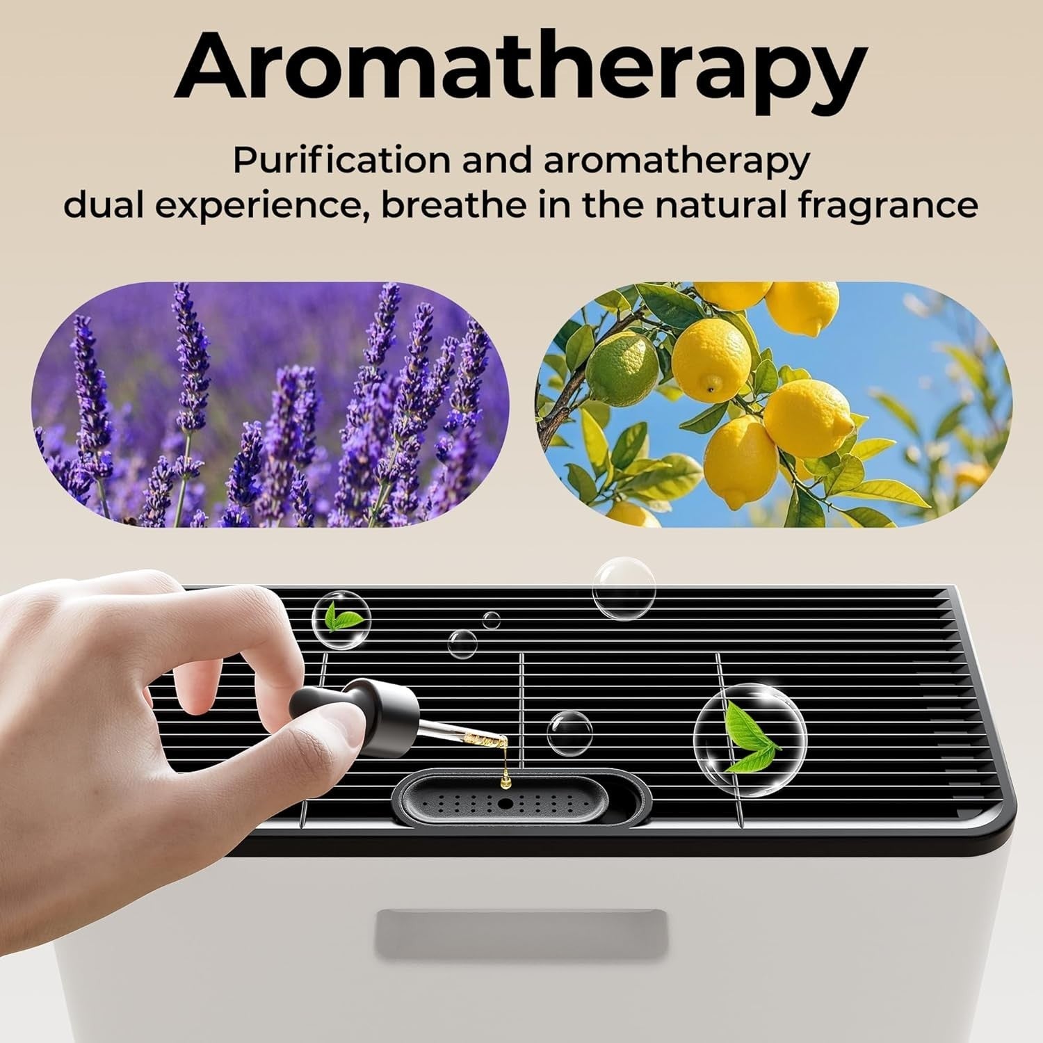 Large Room Air Purifier 2200ft² PM2.5 Display Washable Filter