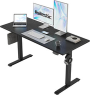 Electric Standing Desk 120x60cm Adjustable Sit Stand Black Table with Memory