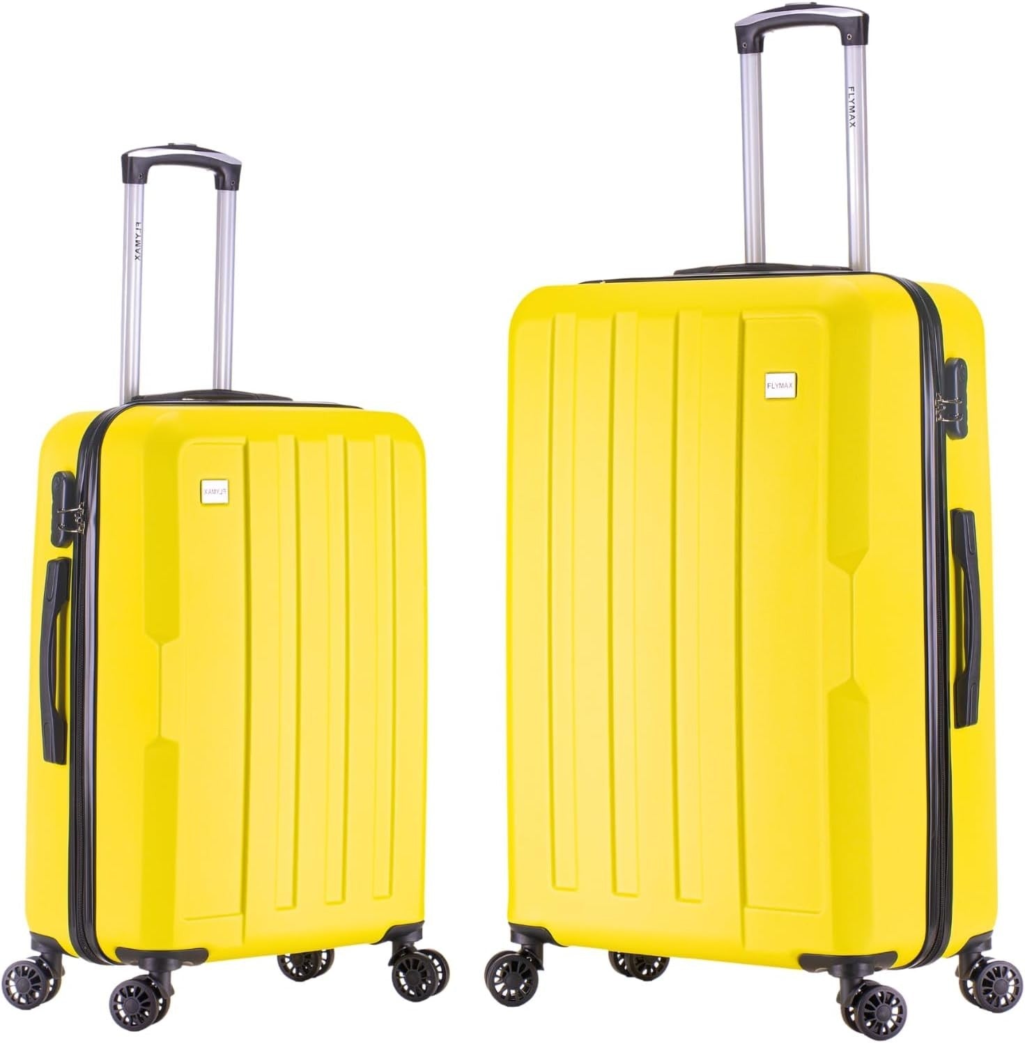 2 Piece Travel Case Set Cabin & Medium ABS Hard Shell 4 Wheel Spinner