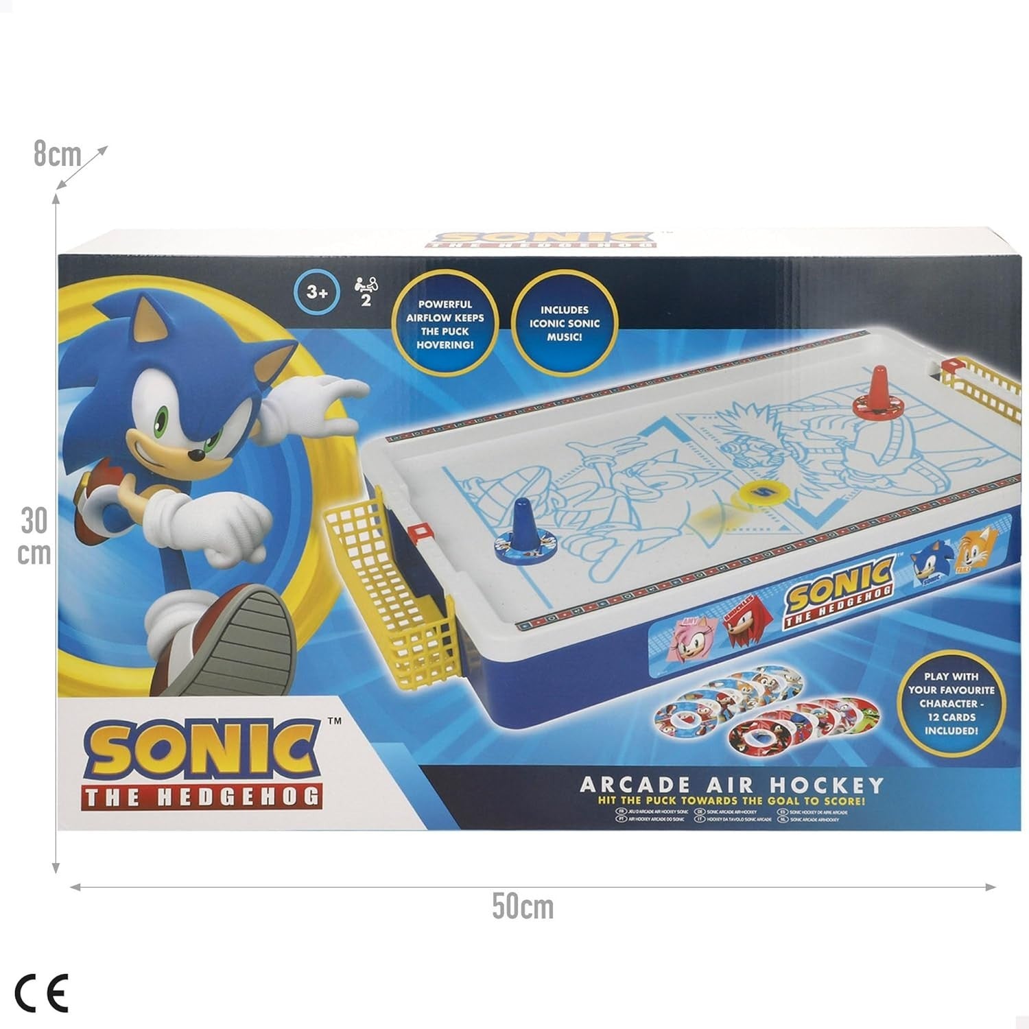 Electronic Tabletop Air Hockey Game Kids Arcade Style Floating Puck