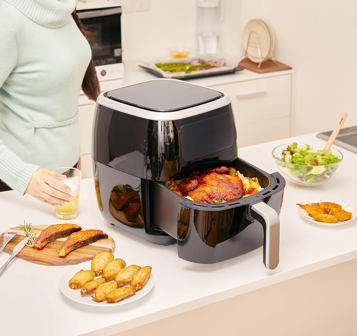 6L Digital Air Fryer | Touchscreen | 8 Presets | No-Oil Cooking