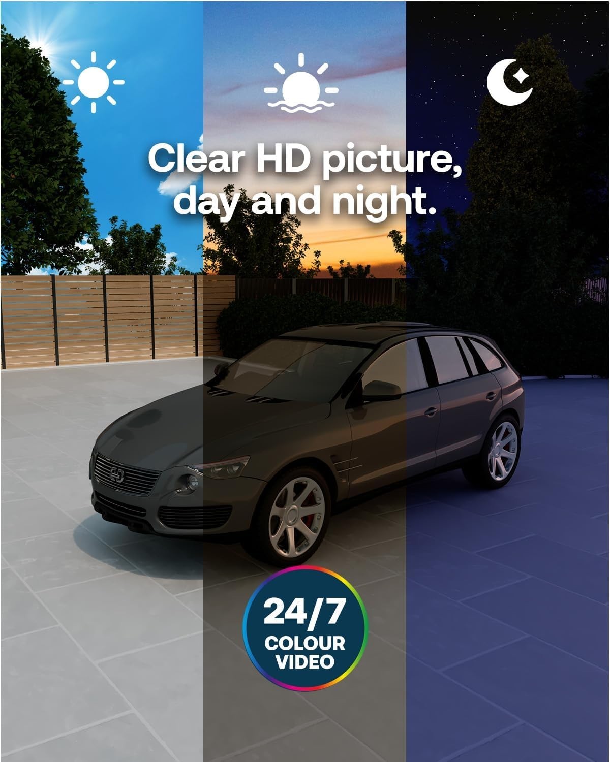 360° PTZ Outdoor Security Camera HD Color Night Vision Alexa CCTV