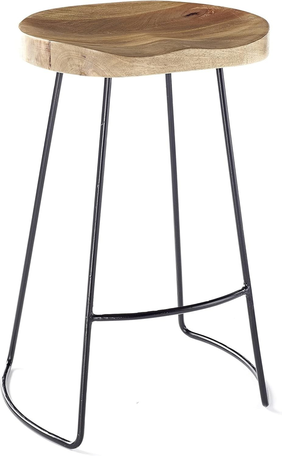 Designer Kitchen Bar Stool | Black Frame 70cm High Pub Chair