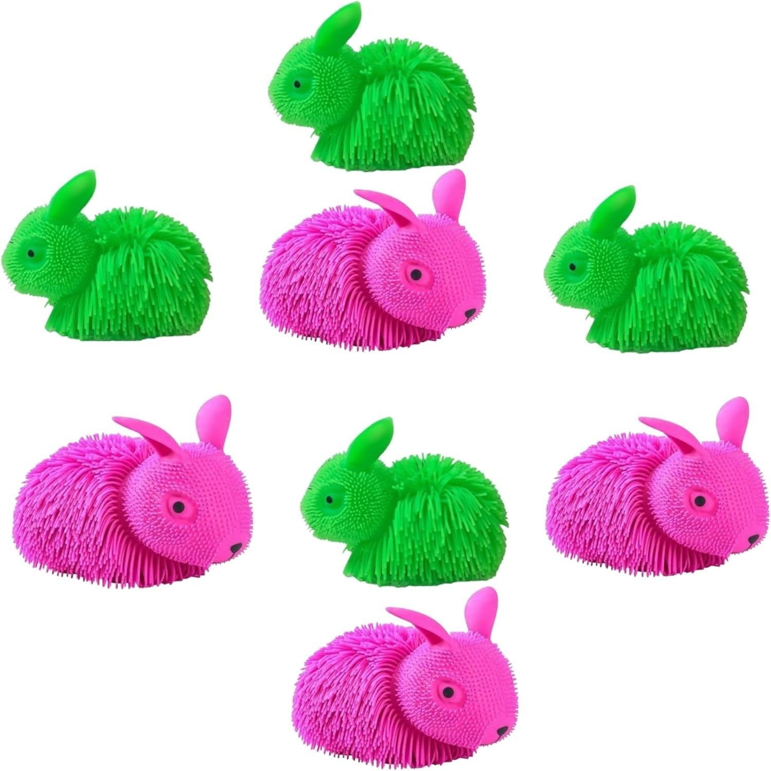 8pcs Glow Rabbit Puffer Squishy Stress Relief Fidget Toys