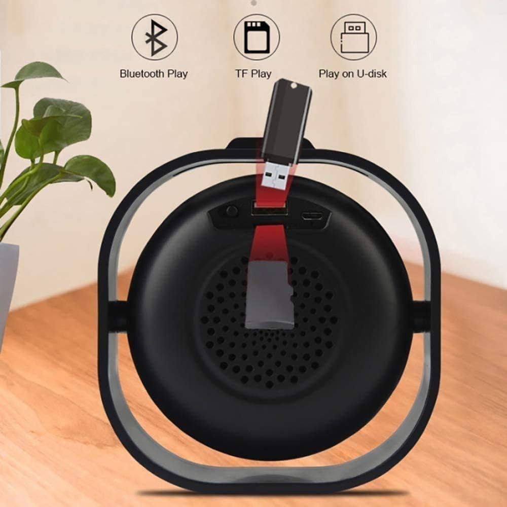 Black LED Digital Alarm Clock Bluetooth Speaker FM Radio Dual Alarm Big Digits
