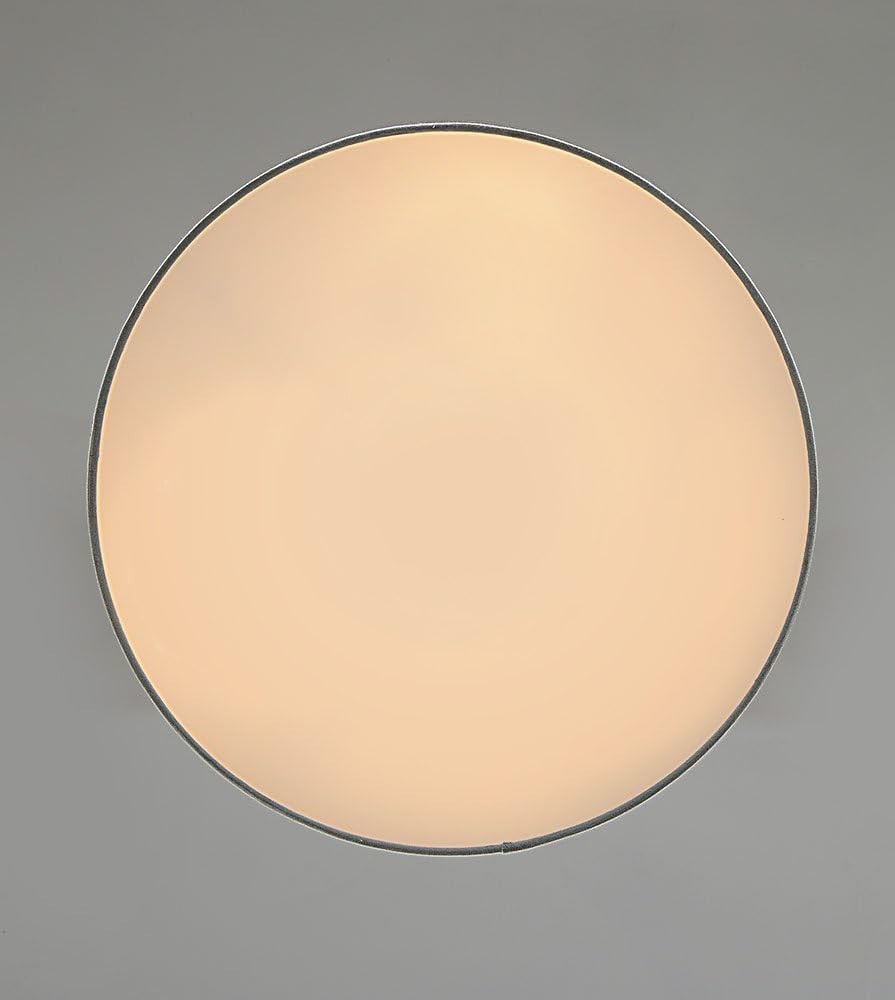 Large Grey Drum Ceiling Light Fabric Pendant 3x E27 Modern 46cm