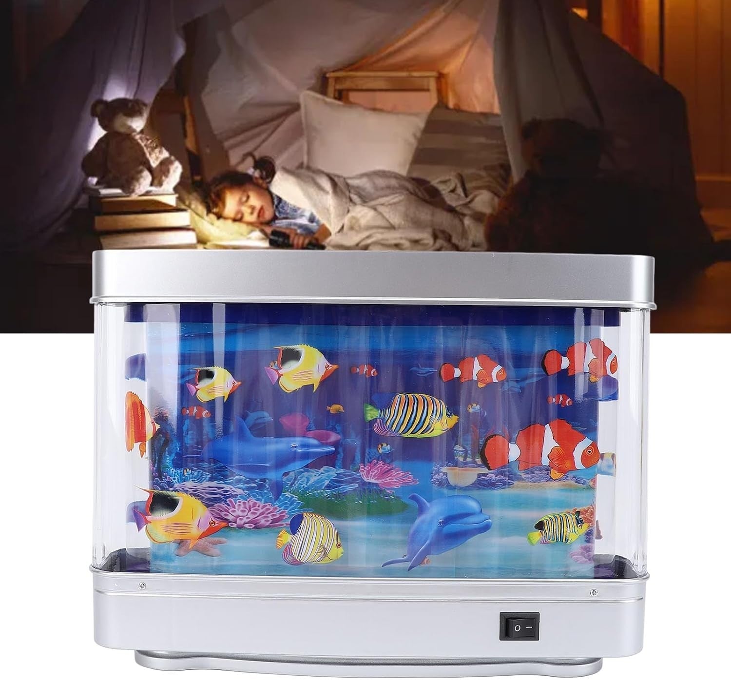 Mini Moving Fish Tank Lamp with USB Night Light – Sensory Relaxation