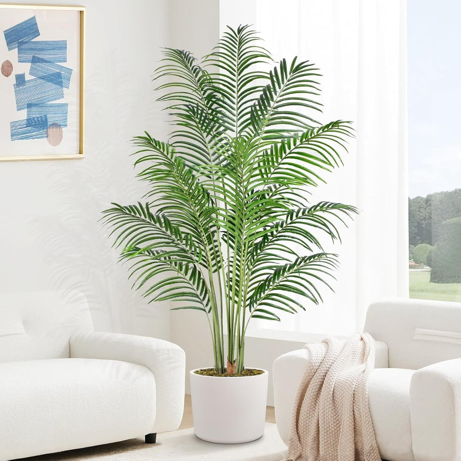 180cm Artificial Tropical Palm Tree Tall Fake Plant Real Bark Indoor Home Decor