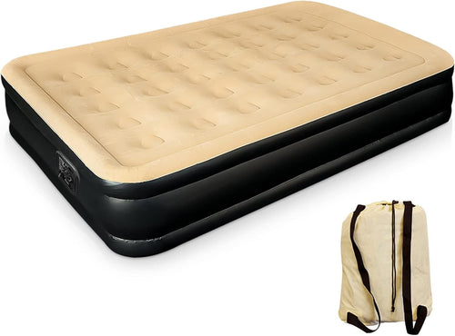 Queen Size Inflatable Air Mattress – Built-In Pump, 3 Min Quick Inflation