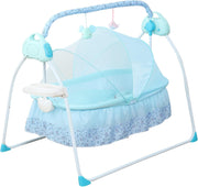 Electric Baby Crib Bassinet Auto Rocking Cot with Music & Bluetooth