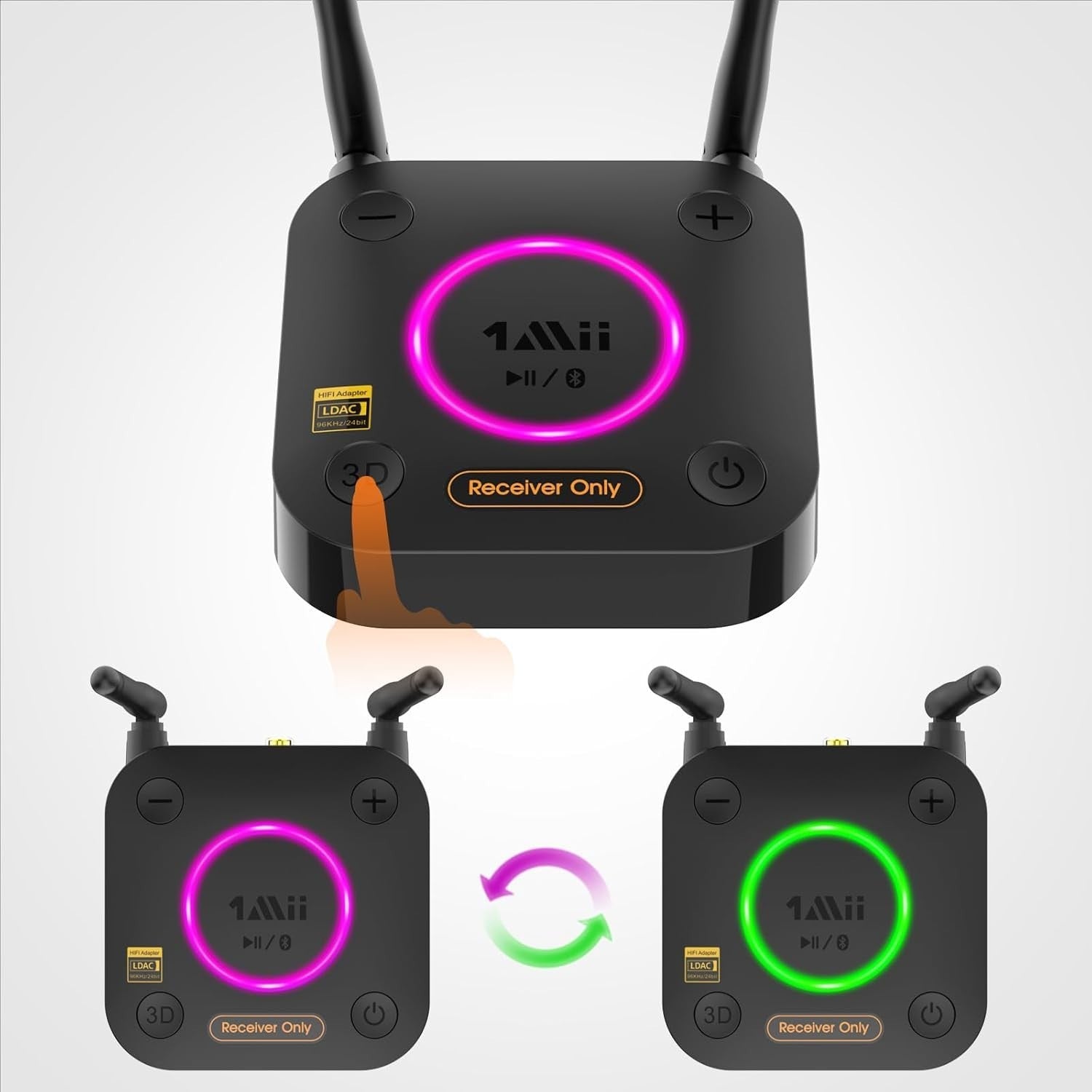 HiFi Bluetooth 5.2 Receiver LDAC aptX HD 3D Audio Coaxial Optical DAC Output