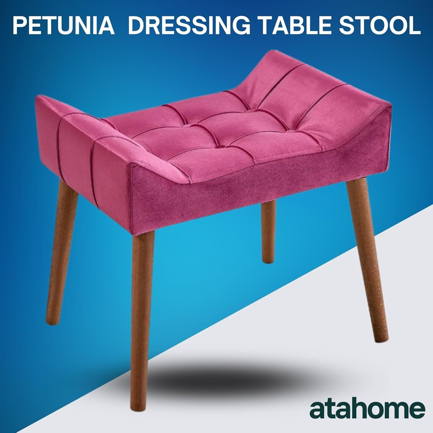 Pink Padded Dressing Table Stool Modern Vanity Makeup Chair Bedroom