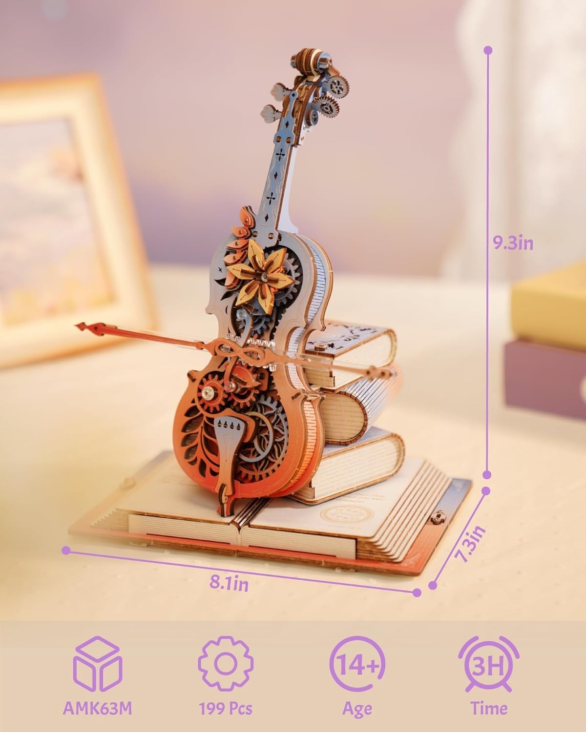 3D Wooden Mechanical Music Box Puzzle – DIY Gift, Fun & Nostalgic Decor