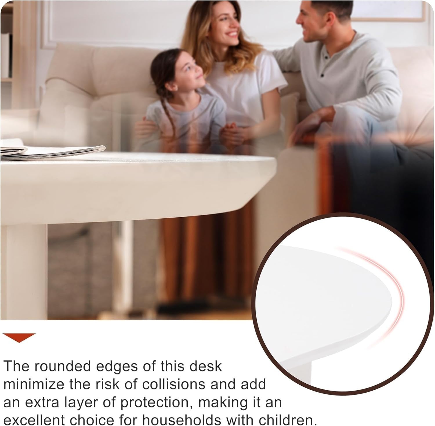 Modern Cloud-Shaped Coffee Table, Spacious Oval Design, Easy Assembly 100cm