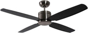 Pepeo Turno 132CM Ceiling Fan, 6-Speed Reversible Motor, Remote, Chrome