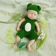 12” Mini Silicone Newborn Doll Full Body Sleeping Lifelike Ivory
