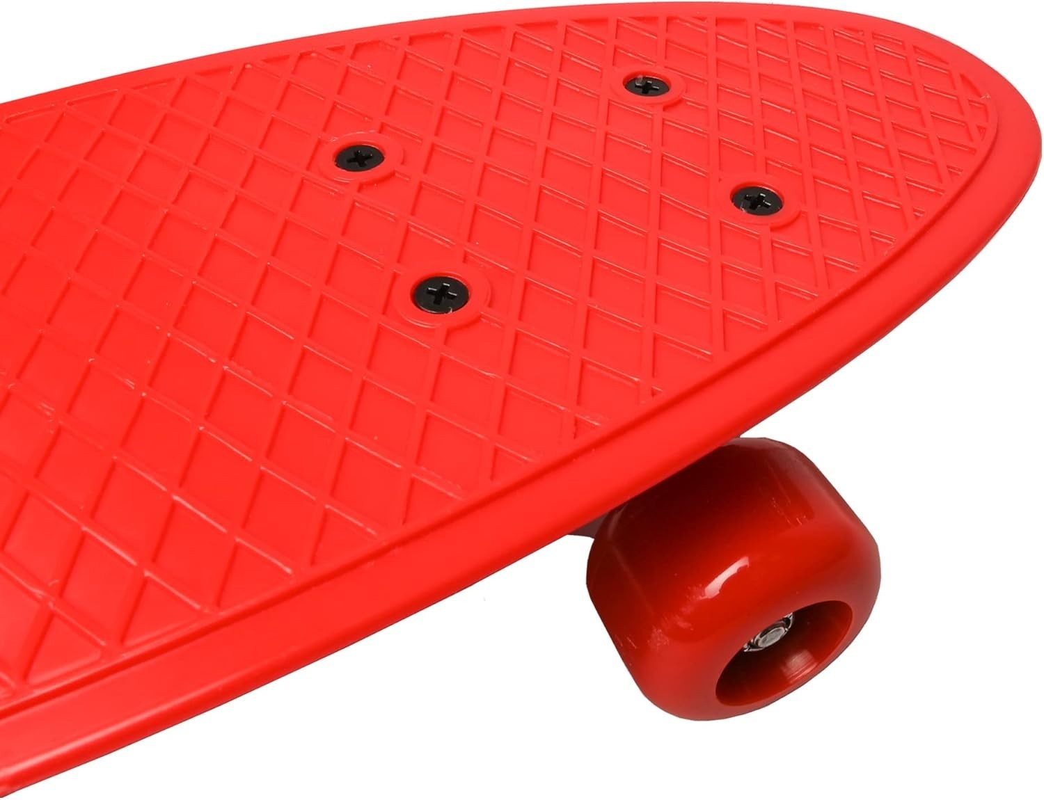 Retro 22" Mini Cruiser Skateboard Red | Deck, ABEC 7 Bearings, Kids & Adults