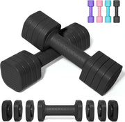 Adjustable Dumbbell Set 4-in-1 Hand Weights Non Roll Home Gym Training
