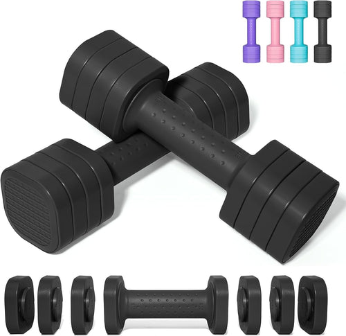 Adjustable Dumbbell Set 4-in-1 Hand Weights Non Roll Home Gym Training