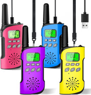 Kids Walkie Talkies 4 Pack Rechargeable Long Range VOX USB-C Radios