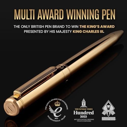 Luxury Ballpoint Pen – Brass, Chrome Finish, Smooth Refillable Black Ink